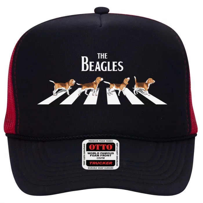 Funny The Beagles Album Spoof High Crown Mesh Trucker Hat