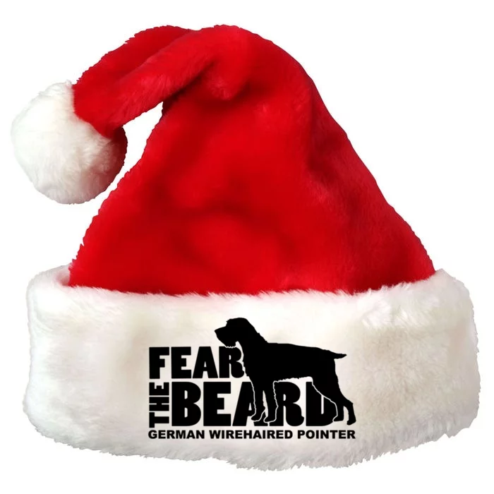 Fear The Beard Gift Ger Wirehaired Pointer Gift Cute Gift Premium Christmas Santa Hat