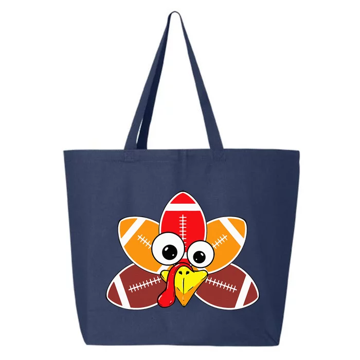 Funny Thanksgiving Baby Turkey Football Balls Sport Lovers 25L Jumbo Tote