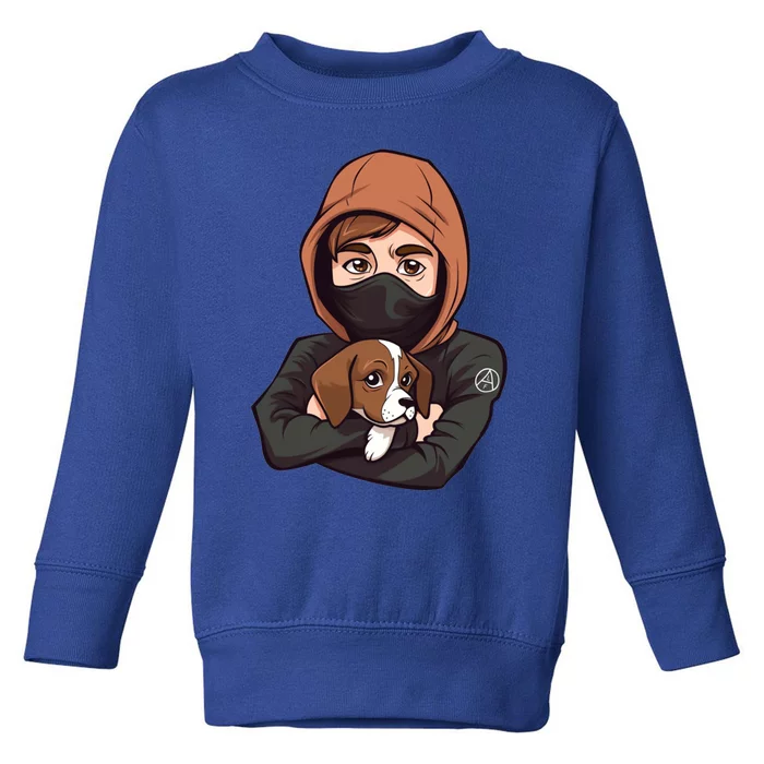 Free The Beagles Gift Animal Liberation Front Gift Vegan Design Gift Toddler Sweatshirt