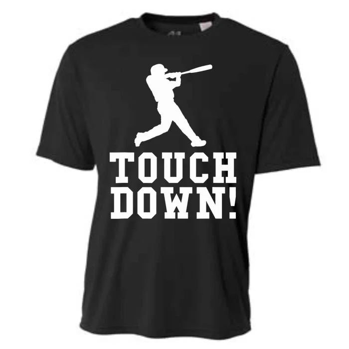 Funny Touchdown Baseball Football Sports Gift Cooling Performance Crew T-Shirt