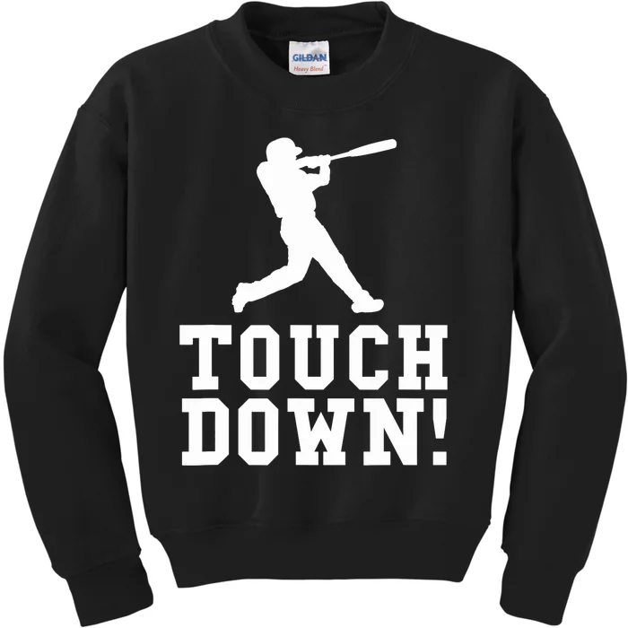 Funny Touchdown Baseball Football Sports Gift Kids Sweatshirt