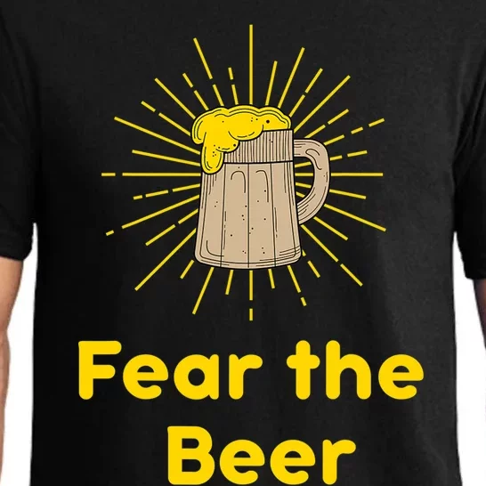 Fear The Beer Shirt Funny Gift Pajama Set