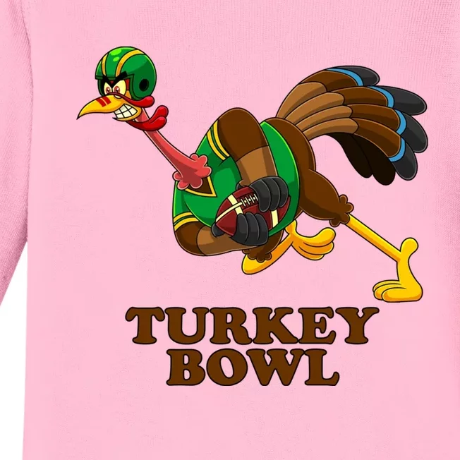 Funny Turkey Bowl American Football Bowl Thanksgiving Great Gift Baby Long Sleeve Bodysuit