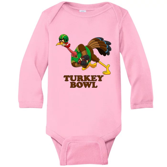 Funny Turkey Bowl American Football Bowl Thanksgiving Great Gift Baby Long Sleeve Bodysuit