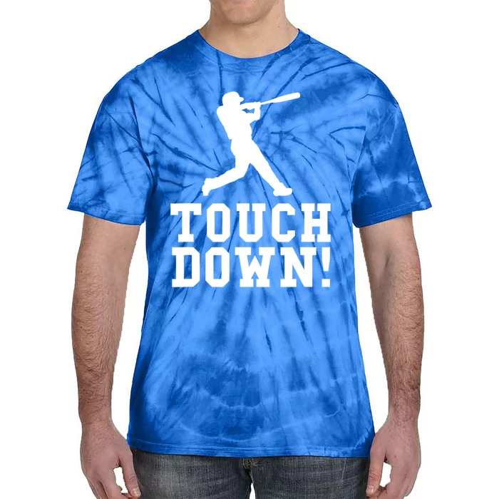 Funny Touchdown Baseball Football Sports Gift Cute Gift Tie-Dye T-Shirt