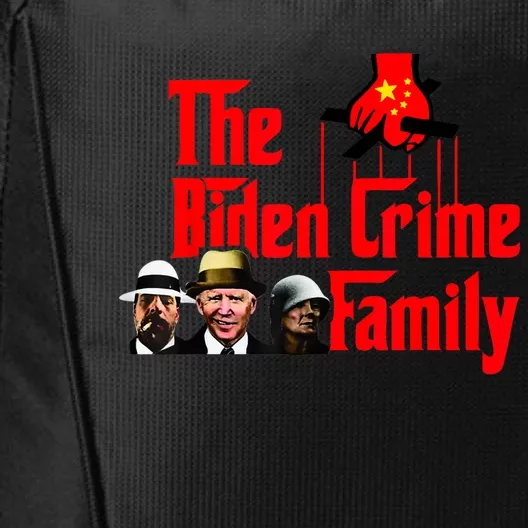 Funny The Biden Crime Family Anti Biden Liberals Democrats City Backpack