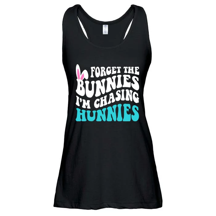 Forget The Bunnies Im Chasing Hunnies Funny Easter Ladies Essential Flowy Tank