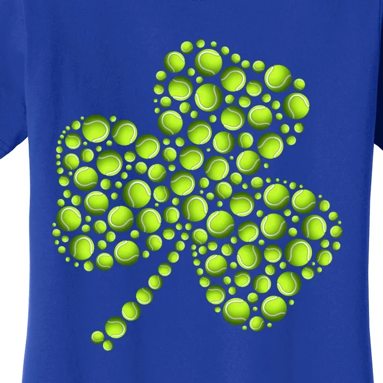 Funny Tennis Ball Shamrock Leaf St Patrick's Day Gift Women's T-Shirt