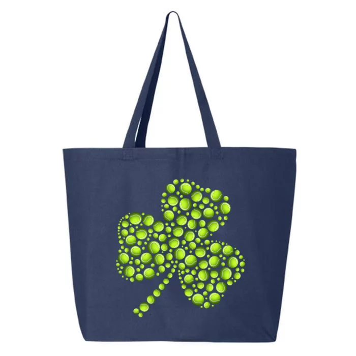 Funny Tennis Ball Shamrock Leaf St Patrick's Day Gift 25L Jumbo Tote