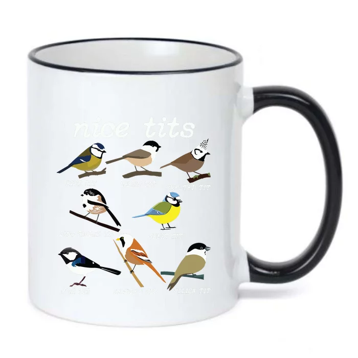 Funny Tit Birds Birdwatcher Black Color Changing Mug