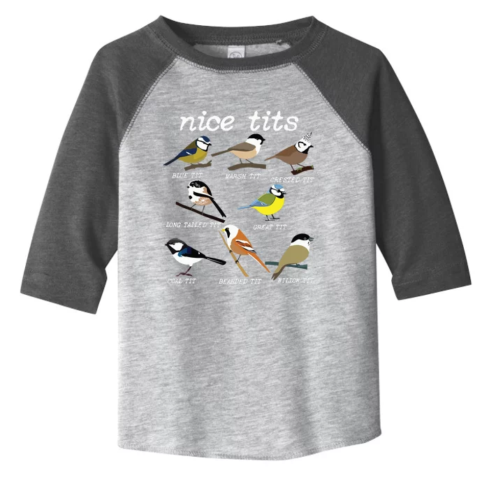 Funny Tit Birds Birdwatcher Toddler Fine Jersey T-Shirt