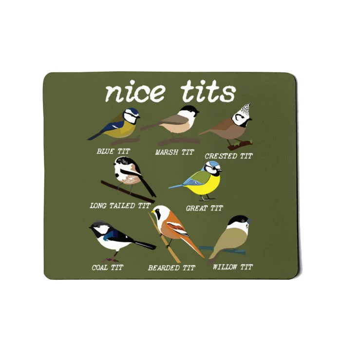 Funny Tit Birds Birdwatcher Mousepad