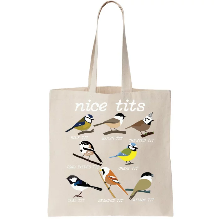 Funny Tit Birds Birdwatcher Tote Bag