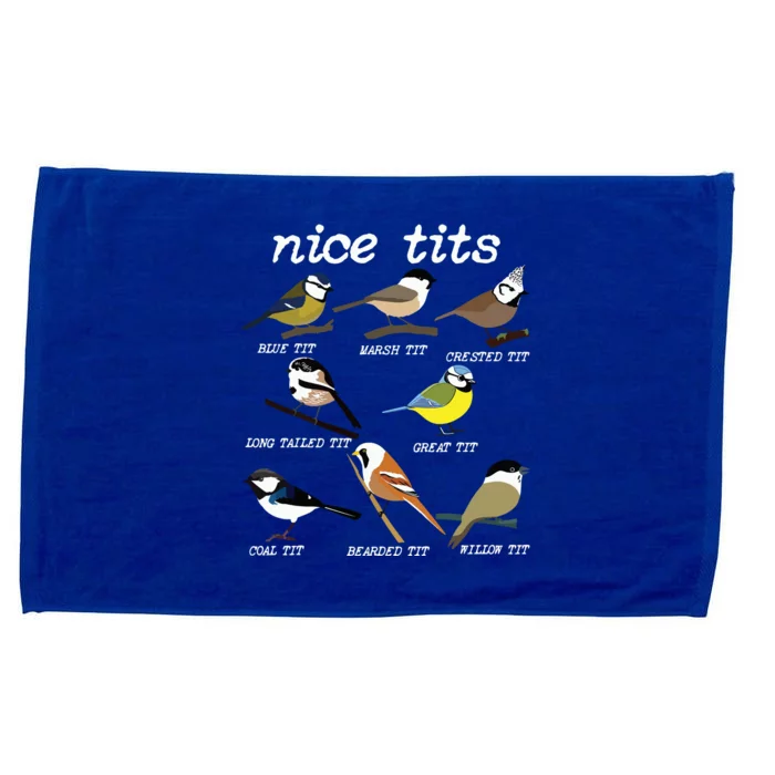 Funny Tit Birds Birdwatcher Microfiber Hand Towel