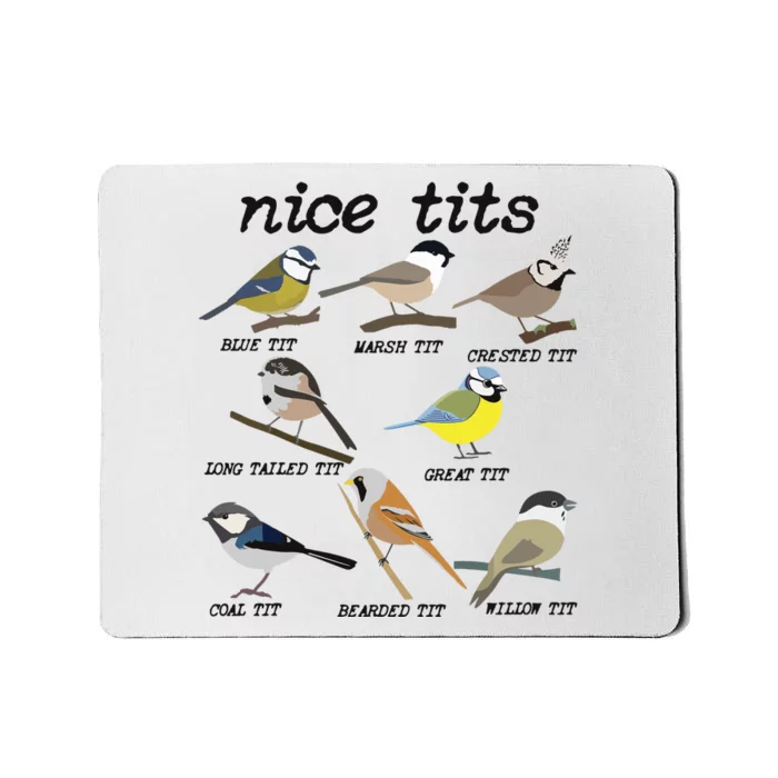 Funny Tit Birds Birdwatcher Mousepad