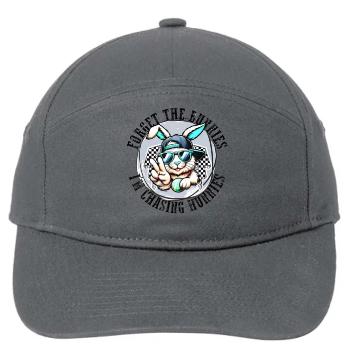 Forget The Bunnies Im Chasing Hunnies Easter Bunny 7-Panel Snapback Hat