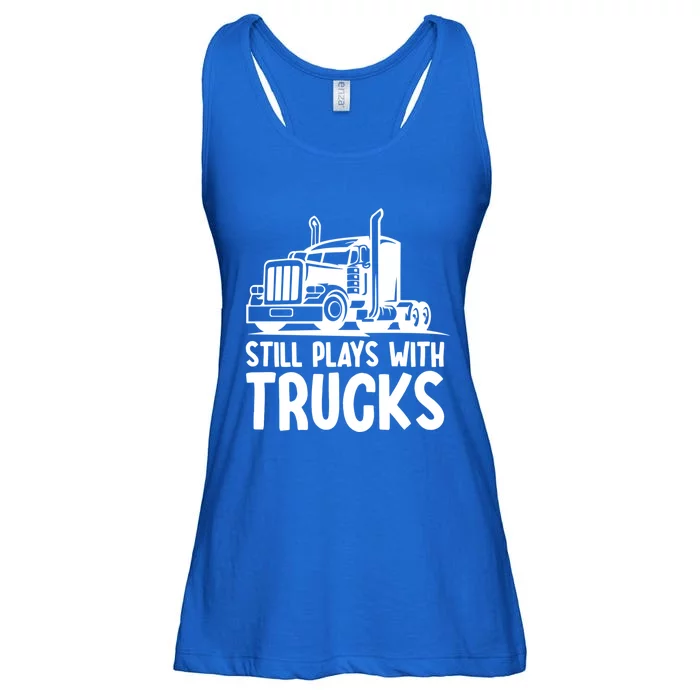 Funny Trucker Big Rig Semi Trailer Truck Driver Cool Gift Ladies Essential Flowy Tank