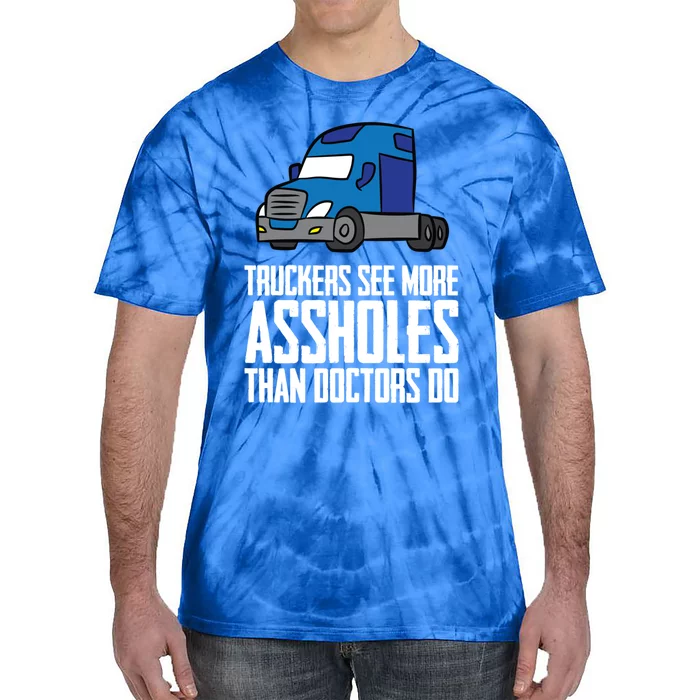 Funny Trucker Big Rig Semi Trailer Truck Driver Great Gift Tie-Dye T-Shirt