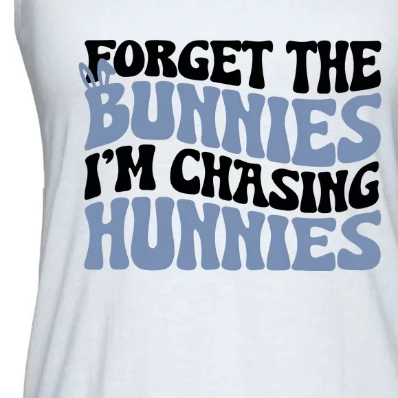 Forget The Bunnies IM Chasing Hunnies Ladies Essential Flowy Tank