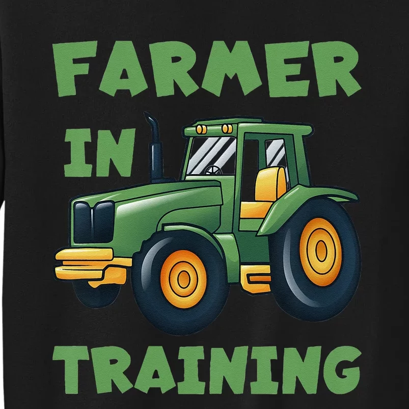 Funny Tractor Boy Farmer In Training Tractor Sweatshirt