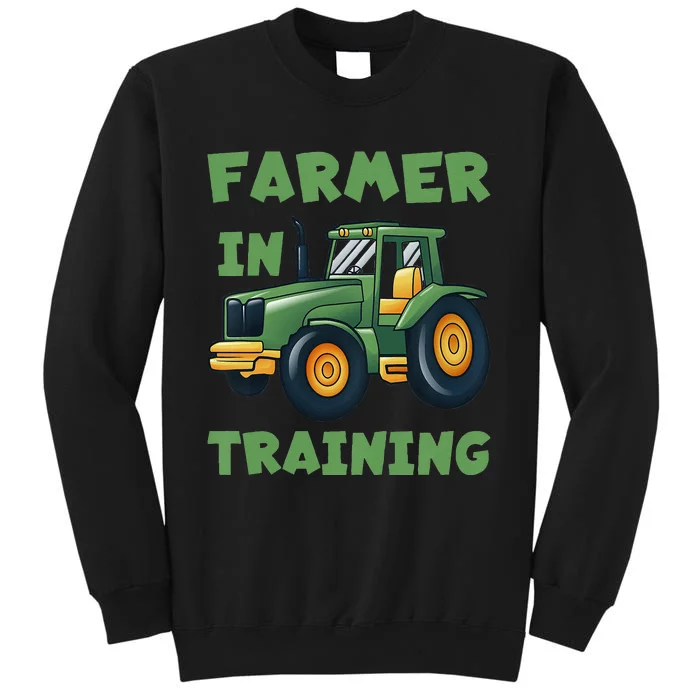 Funny Tractor Boy Farmer In Training Tractor Sweatshirt