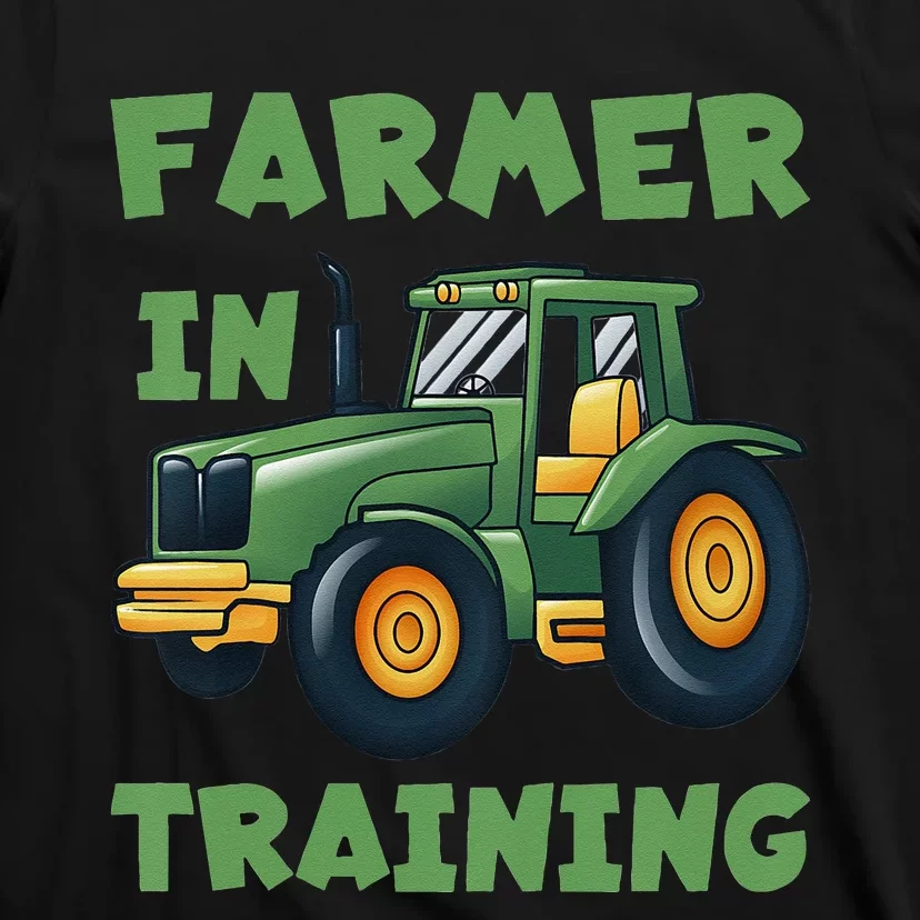 Funny Tractor Boy Farmer In Training Tractor T-Shirt