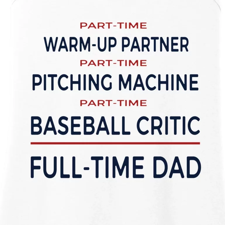 Full Time Baseball Dad Baseball Dad With Balls Ballers Daddy Cool Gift Ladies Essential Tank