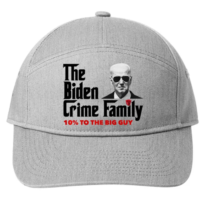 Funny The Biden Crime Family Anti Biden Liberals Democrats 7-Panel Snapback Hat