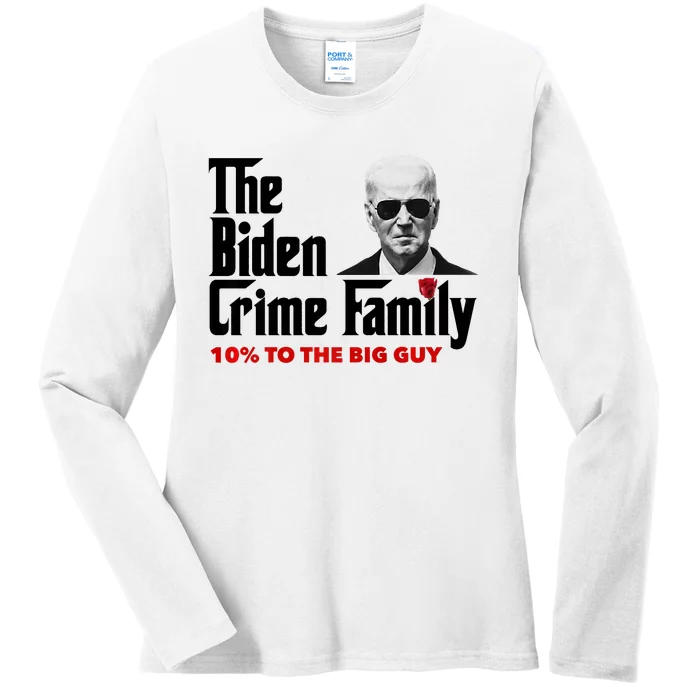 Funny The Biden Crime Family Anti Biden Liberals Democrats Ladies Long Sleeve Shirt