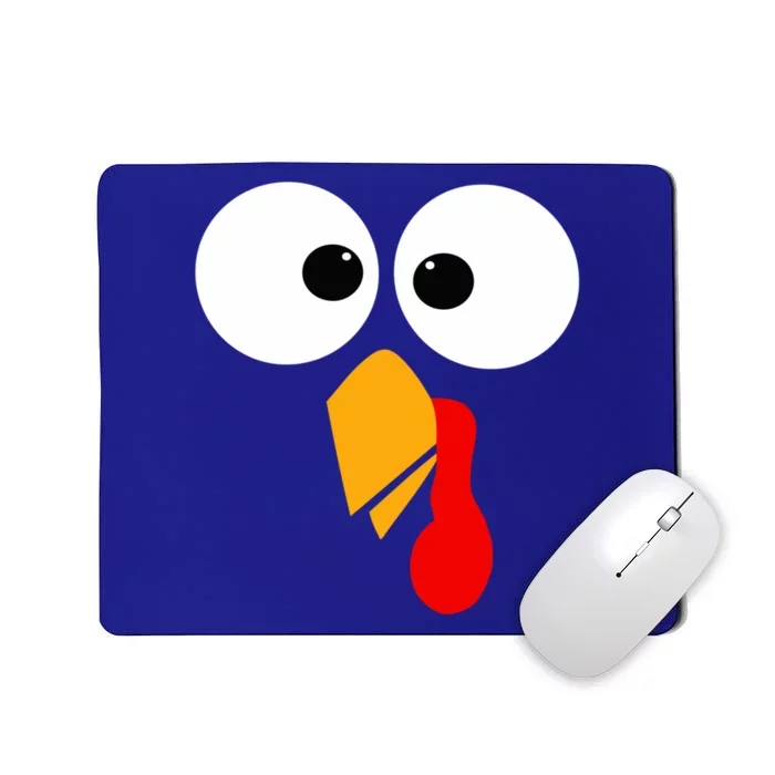 Funny Turkey Bird Chicken Face Thanksgiving Turkey Trot Run Gift Mousepad