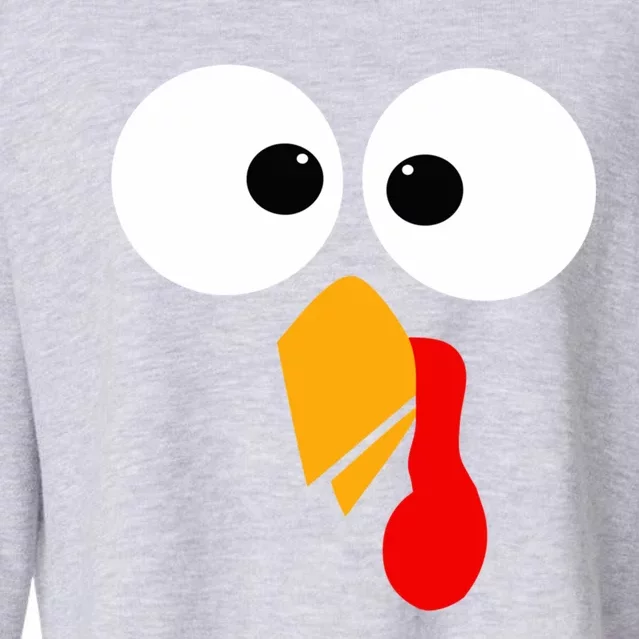 Funny Turkey Bird Chicken Face Thanksgiving Turkey Trot Run Gift Cropped Pullover Crew