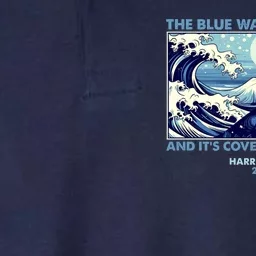 Funny The Blue Wave Is Coming And Its Covered In Cat Hair Harris Walz 2024 Softstyle Adult Sport Polo