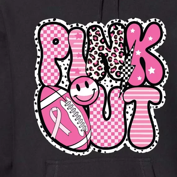 Football Team Breast Cancer Awareness Month Premium Hoodie