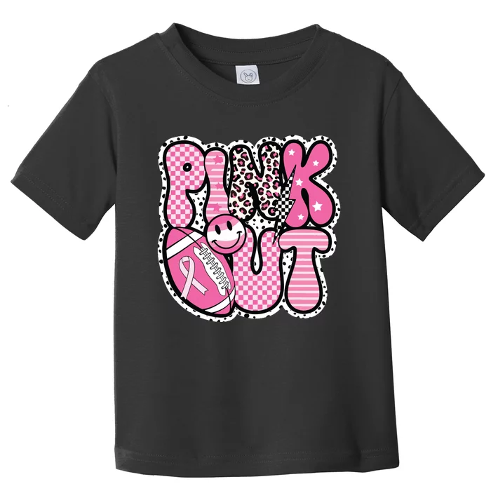 Football Team Breast Cancer Awareness Month Toddler T-Shirt