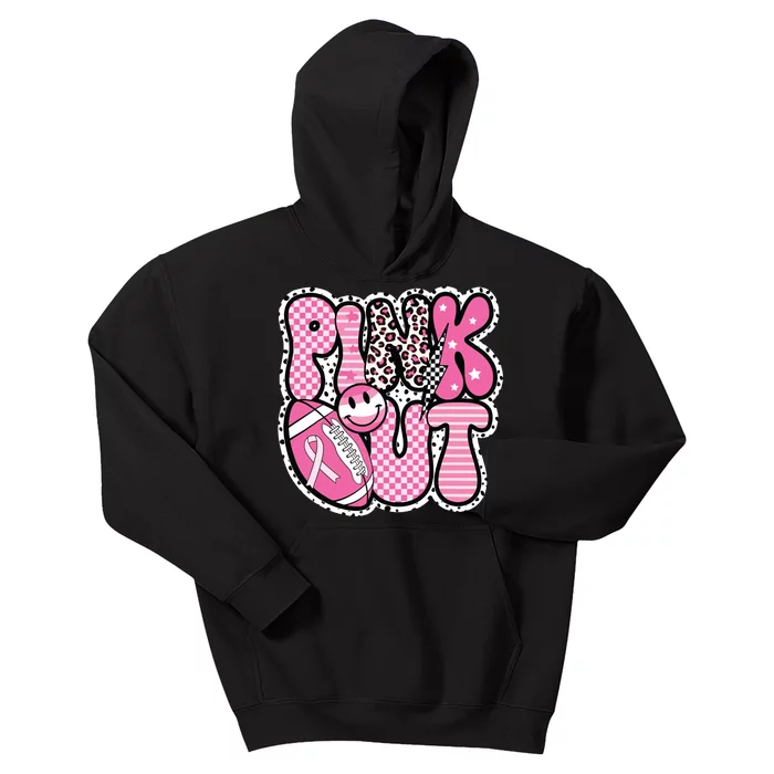 Football Team Breast Cancer Awareness Month Kids Hoodie