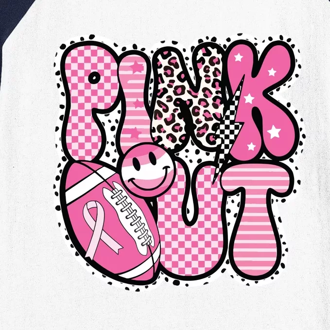 Football Team Breast Cancer Awareness Month Baseball Sleeve Shirt