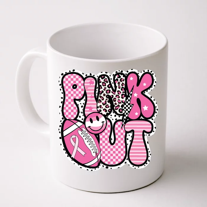 Football Team Breast Cancer Awareness Month Front & Back Coffee Mug