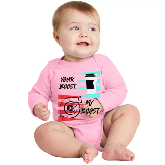 funny Turbo Boost Drift Car Gift Baby Long Sleeve Bodysuit