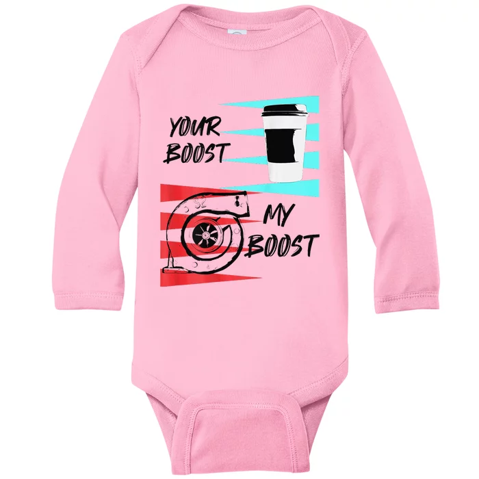 funny Turbo Boost Drift Car Gift Baby Long Sleeve Bodysuit