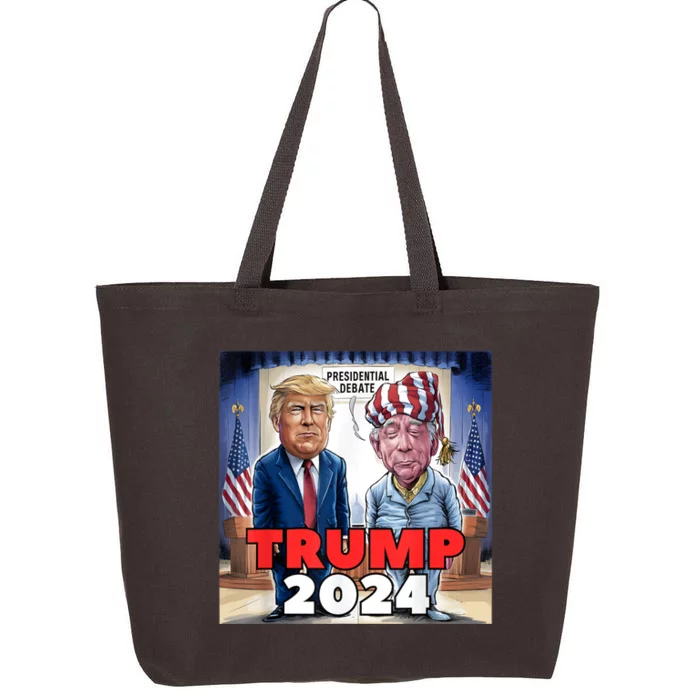 Funny Trump Biden Presidential Election Debate 2024 25L Jumbo Tote