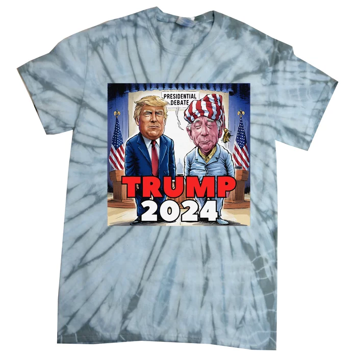 Funny Trump Biden Presidential Election Debate 2024 Tie-Dye T-Shirt