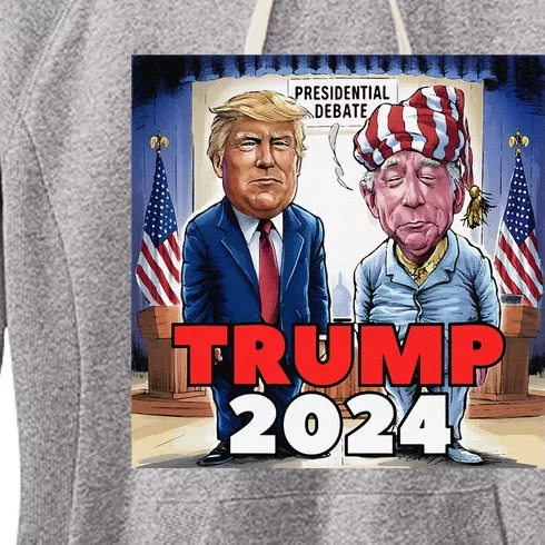 Funny Trump Biden Presidential Election Debate 2024 Women's Fleece Hoodie