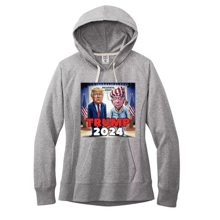 Funny Trump Biden Presidential Election Debate 2024 Women's Fleece Hoodie