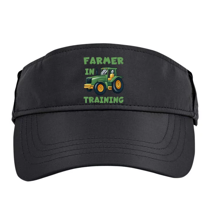 Funny Tractor Boy Farmer In Training Tractor Graphic Adult Drive Performance Visor