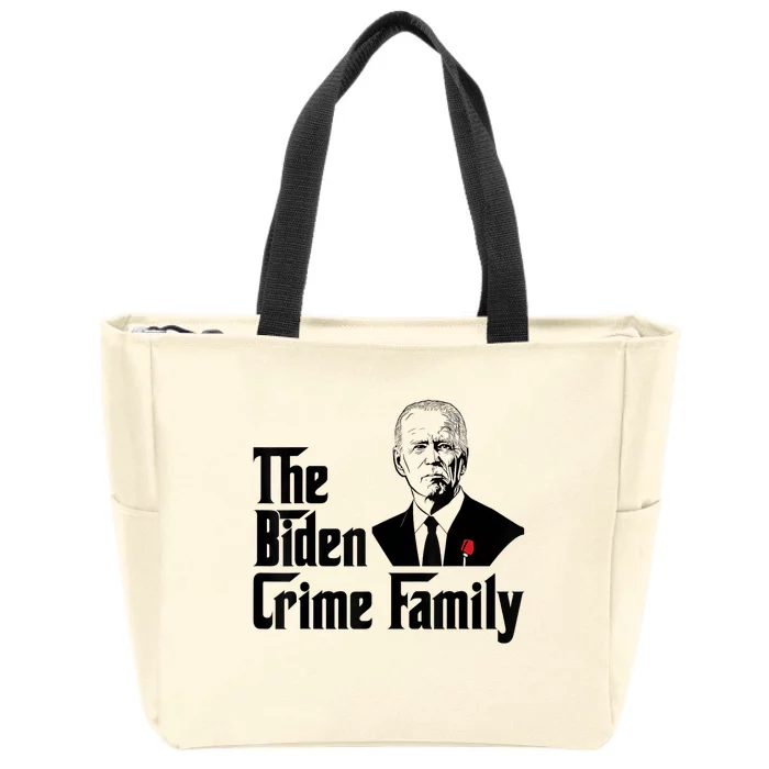 Funny The Biden Crime Family Anti Biden Liberals Democrats Zip Tote Bag