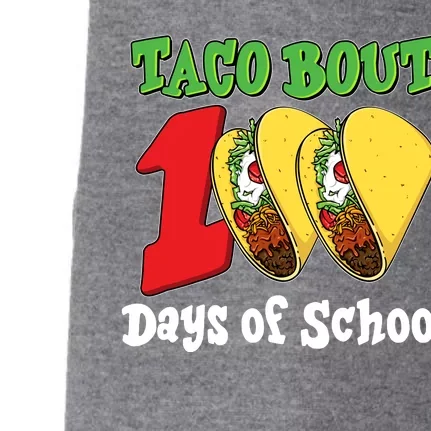 Funny Taco Bout 100 Days Of School Doggie 3-End Fleece Hoodie