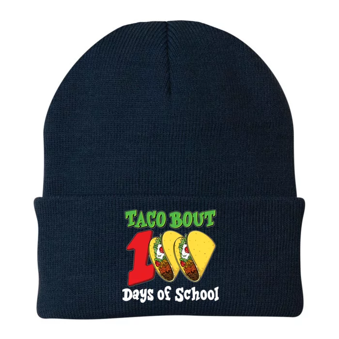 Funny Taco Bout 100 Days Of School Knit Cap Winter Beanie