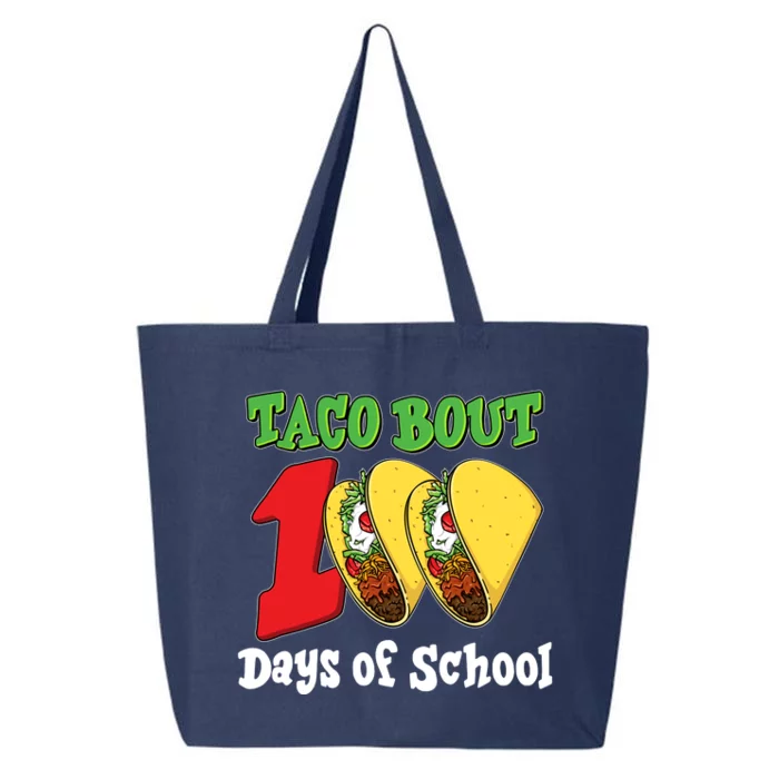 Funny Taco Bout 100 Days Of School 25L Jumbo Tote