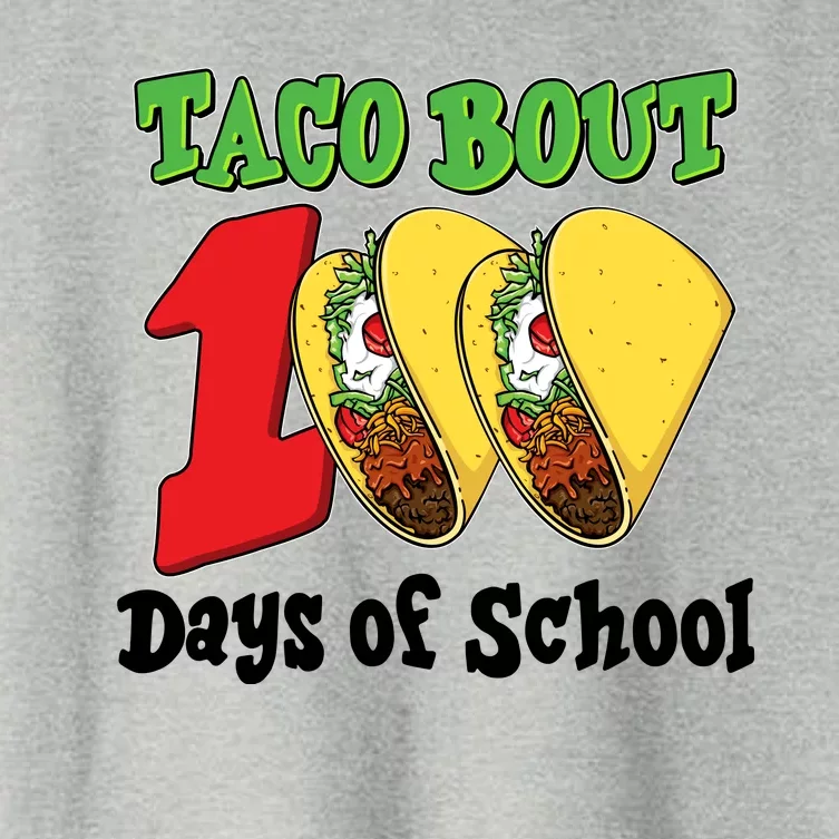 Funny Taco Bout 100 Days Of School Women's Crop Top Tee